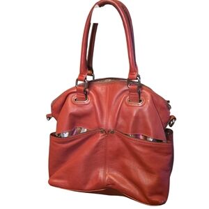 Tignanello Red Leather Handbag, Vintage, Great Condition